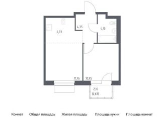 Продажа 1-комнатной квартиры, 38.7 м2, поселение Кокошкино, жилой комплекс Новое Внуково, к32