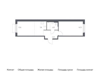 Продается 1-ком. квартира, 44.5 м2, поселение Кокошкино, жилой комплекс Новое Внуково, к32