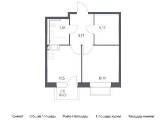 Продаю 1-комнатную квартиру, 36.5 м2, Московская область, жилой комплекс Томилино Парк, к6.2