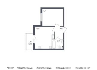 Продажа 1-комнатной квартиры, 34.9 м2, Колпино, жилой комплекс Астрид, 10, ЖК Астрид