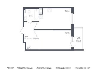 Продажа 1-комнатной квартиры, 40.1 м2, Колпино, жилой комплекс Астрид, 10
