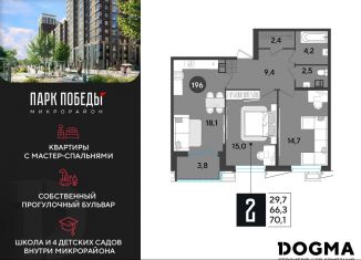 Продам двухкомнатную квартиру, 70.1 м2, Краснодарский край