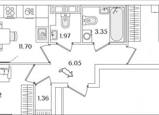 Продажа двухкомнатной квартиры, 52.5 м2, Санкт-Петербург, муниципальный округ Сосновая Поляна