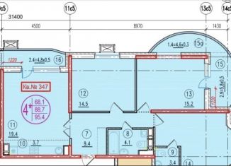 Продажа 3-ком. квартиры, 110 м2, Краснодар, 2-я Российская улица, 162, микрорайон Завод Радиоизмерительных Приборов