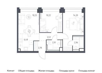 Продажа трехкомнатной квартиры, 53.4 м2, Москва, метро Кутузовская