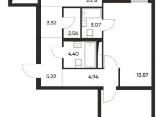 Продажа 2-ком. квартиры, 88.7 м2, Трудовское сельское поселение