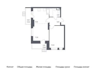 Двухкомнатная квартира на продажу, 43.9 м2, деревня Путилково, Просторная улица, 14