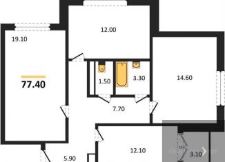 Продается 3-ком. квартира, 77.4 м2, посёлок Отрадное, Весенняя улица, 2