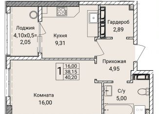 Продажа 1-комнатной квартиры, 40.2 м2, Севастополь, улица Братьев Манганари, 30к2