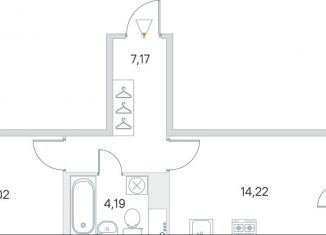 Продам 1-комнатную квартиру, 39.6 м2, городской посёлок Янино-1, ЖК Ясно-Янино