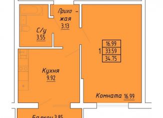 Однокомнатная квартира на продажу, 34.8 м2, Судак, улица Айвазовского, 4/1