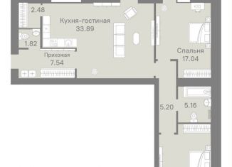 2-комнатная квартира на продажу, 94.8 м2, Тюмень, улица Тимофея Кармацкого, 5, ЖК Ария