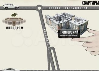 Продажа однокомнатной квартиры, 50 м2, Махачкала, проспект Насрутдинова, 162