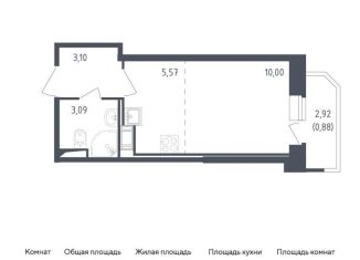 Продается квартира студия, 22.6 м2, Санкт-Петербург, жилой комплекс Живи в Рыбацком, 5