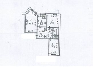 Продажа трехкомнатной квартиры, 64 м2, Грязи, Хлебозаводская улица, 31