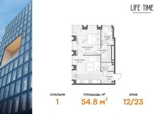 Продается двухкомнатная квартира, 54.8 м2, Москва, метро Улица 1905 года