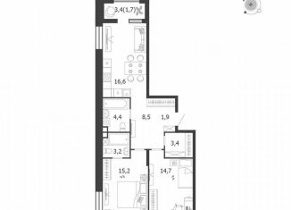 Продаю 2-ком. квартиру, 69.6 м2, Москва, 3-я очередь, к8