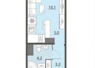 Продается квартира студия, 22.6 м2, Екатеринбург, улица Архитектора Белянкина, ЖК Меридиан