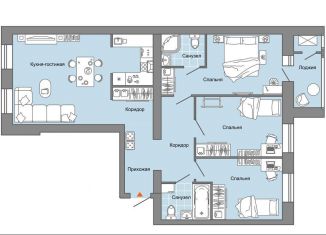 Продается 3-комнатная квартира, 89 м2, село Первомайский, улица Строителя Николая Шишкина, 11к1, ЖК Знак