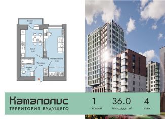 Продажа 1-комнатной квартиры, 36 м2, Пермский край