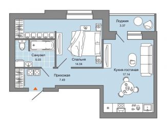 Продам 1-комнатную квартиру, 45 м2, Киров, Ленинский район, улица Дмитрия Козулева, 2к1