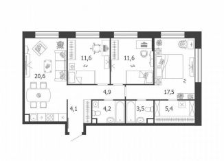 Продам 3-ком. квартиру, 83.7 м2, Москва, ЖК Шагал, 3-я очередь, к6