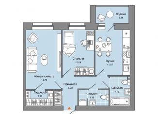 Продается 2-ком. квартира, 56 м2, Киров, улица Дмитрия Козулева, 2к1