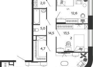 Продам 4-комнатную квартиру, 120.5 м2, Москва, 2-я очередь, к4.1, станция ЗИЛ