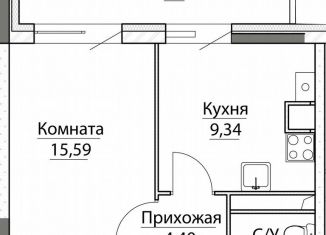 Продажа однокомнатной квартиры, 41.6 м2, Ярославская область