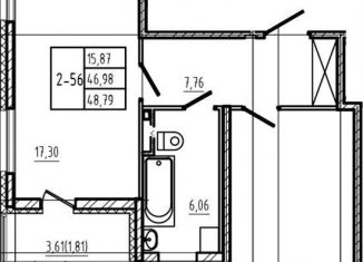 Продам 1-ком. квартиру, 47 м2, Сертолово