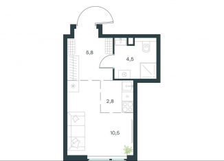 Продажа квартиры студии, 23.6 м2, Москва, район Очаково-Матвеевское, жилой комплекс Левел Мичуринский, к7