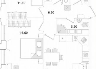 Продаю 2-комнатную квартиру, 66.6 м2, Санкт-Петербург, метро Комендантский проспект, Планерная улица, 99