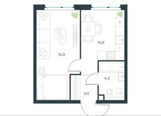 Продаю однокомнатную квартиру, 34.4 м2, Москва, ЗАО