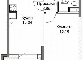 Продажа 1-комнатной квартиры, 41.3 м2, посёлок Красный Бор