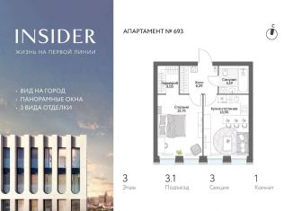 Продаю 1-комнатную квартиру, 40.5 м2, Москва, метро Автозаводская, Автозаводская улица, 24к1