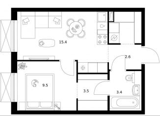 Продается 1-комнатная квартира, 37.5 м2, Москва, метро Черкизовская