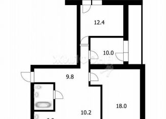 Продажа трехкомнатной квартиры, 68.6 м2, Новосибирск, метро Студенческая, Выставочная улица, 32/1