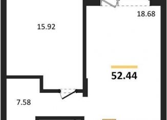 Продажа 1-комнатной квартиры, 52.4 м2, Воронеж, Коминтерновский район