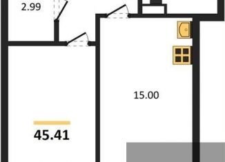 1-ком. квартира на продажу, 45.4 м2, Воронеж, Коминтерновский район, Электросигнальная улица, 9Ак2