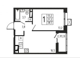 Продам 1-комнатную квартиру, 38.5 м2, Химки