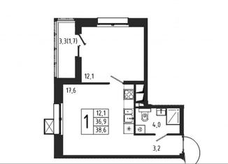 Продаю 1-комнатную квартиру, 38.6 м2, Химки