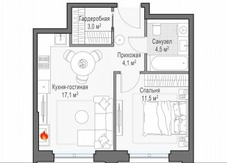 Продается 1-ком. квартира, 41.3 м2, Москва, улица Академика Королёва, 21, метро Бутырская