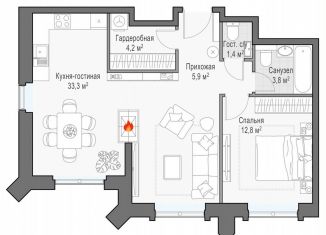 Продается двухкомнатная квартира, 62.9 м2, Москва, метро Фонвизинская, улица Академика Королёва, 21