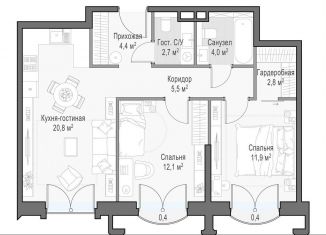 Продажа 2-ком. квартиры, 66.7 м2, Москва, улица Академика Королёва, 21, метро Фонвизинская