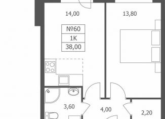 Продается 1-комнатная квартира, 38 м2, Ярославская область, Большая Октябрьская улица, 85