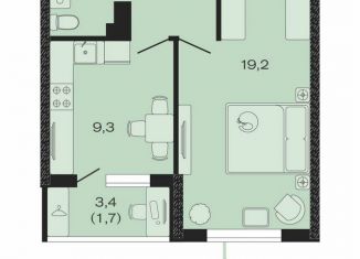 Продается однокомнатная квартира, 38.8 м2, Краснодарский край