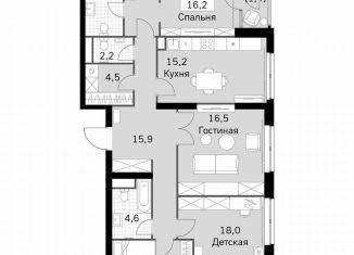 Продажа четырехкомнатной квартиры, 111 м2, Москва, Строительный проезд, 9с9, район Покровское-Стрешнево