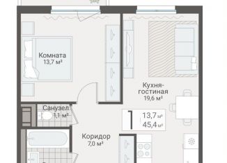 Продается 1-ком. квартира, 45.4 м2, Санкт-Петербург, улица Руднева, 15, муниципальный округ № 15