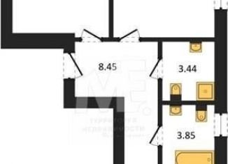 Продажа 2-комнатной квартиры, 61.3 м2, Калининград, Арсенальная улица, 31к4
