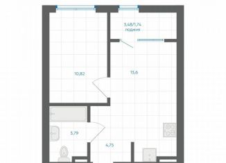 Продам 1-комнатную квартиру, 34.7 м2, Челябинская область